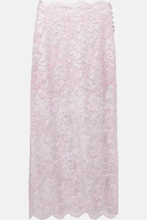Paco rabanne Floral lace midi skirt
