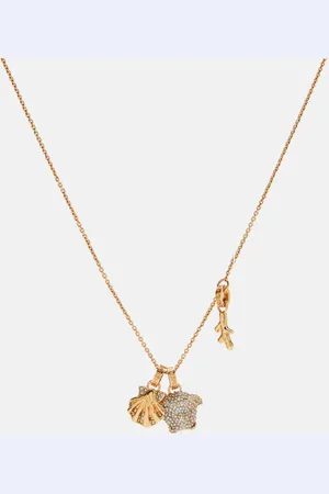 VERSACE Medusa crystal-embellished charm necklace