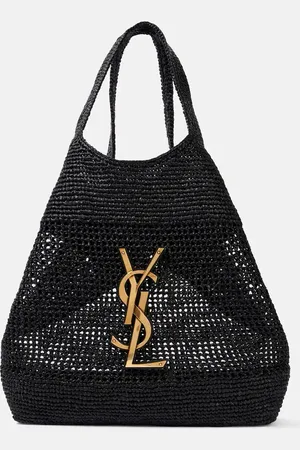 Saint Laurent Icare Cassandre Maxi crochet raffia tote bag