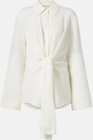 Rohe Knot-detail silk-blend shirt