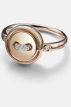 Pomellato Pom Pom Dot 18k rose ring with turquoise and diamonds