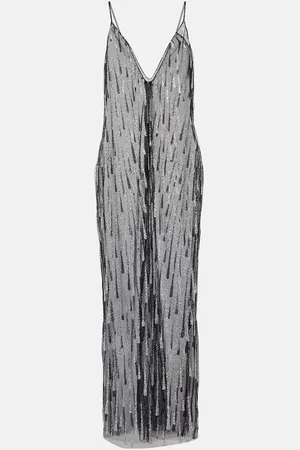 RODARTE Embellished semi-sheer maxi dress