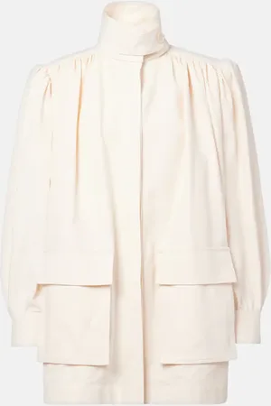 Chloé Gathered cotton canvas jacket
