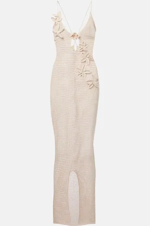 Bananhot Hilsa open-knit lamÃ© beach cover-up