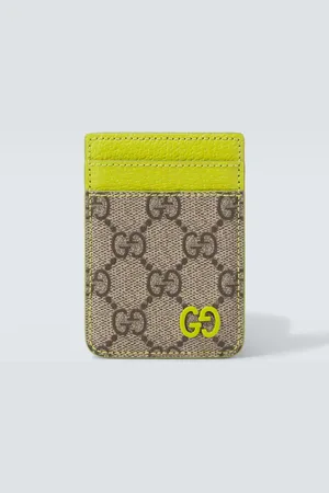 Gucci GG Canvas and leather card holder