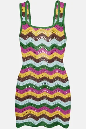 Bananhot Lindsay striped crochet minidress
