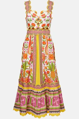 Farm Rio Floral linen-blend maxi dress