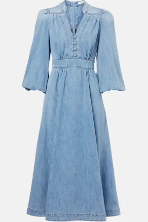 ZIMMERMANN Lucky denim midi dress