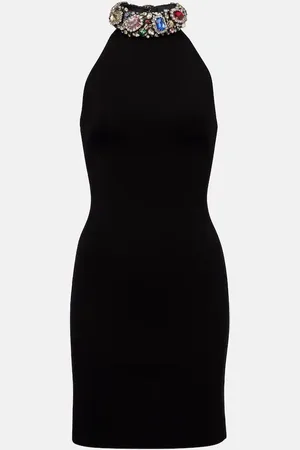AREA Crystal-embellished minidress