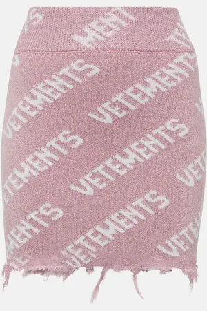 Vetements Monogram wool-blend miniskirt