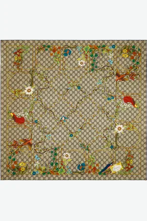 Gucci Printed silk twill scarf