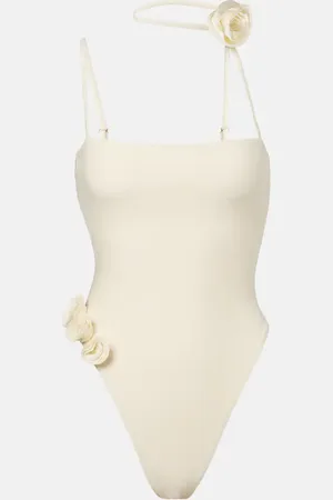 SAME Rose Choker asymmetrical swimsuit