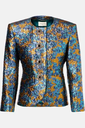 Saint Laurent Floral wool and silk-blend brocade jacket