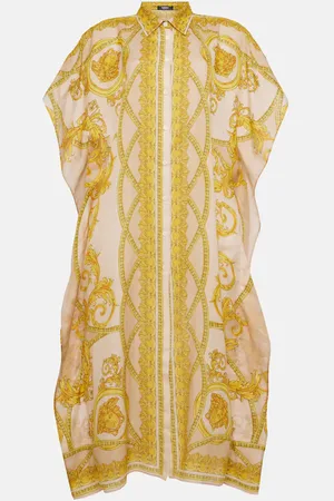 VERSACE Barocco cotton and silk maxi dress