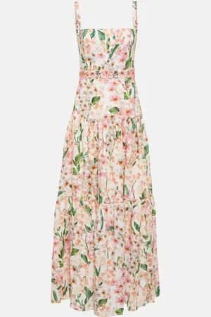 Agua by Agua Bendita Lima floral linen maxi dress