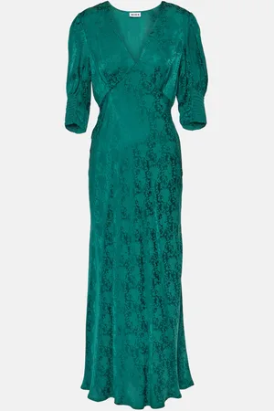 RIXO London Zadie floral jacquard crÃªpe midi dress