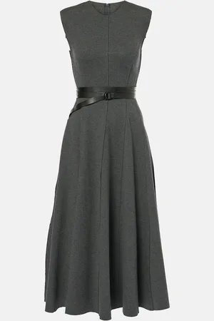 Norma Kamali Grace cotton-blend midi dress