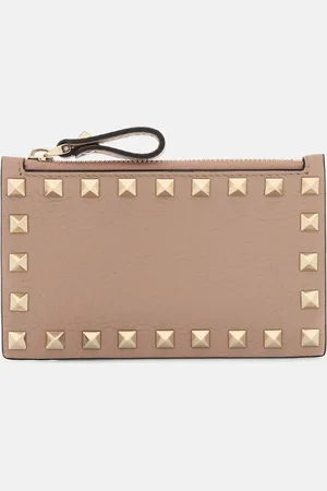 VALENTINO GARAVANI Rockstud leather card holder