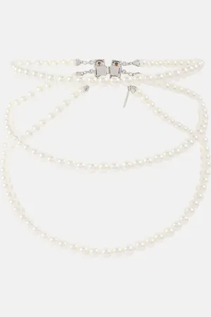 Alessandra Rich Layered pearl necklace