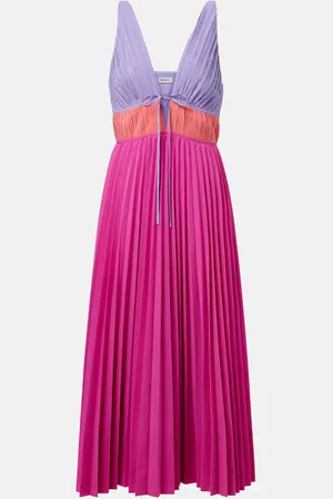 Simkhai Stephanie pleated poplin midi dress