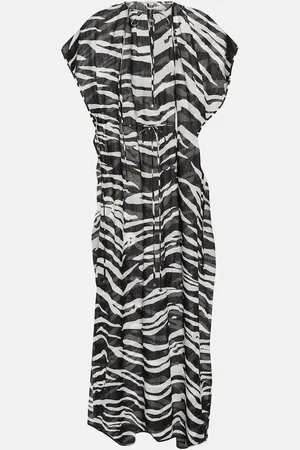 Stella McCartney Zebra-print cotton maxi dress