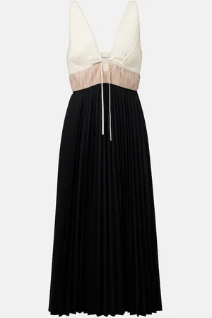 Simkhai Stephanie pleated poplin midi dress