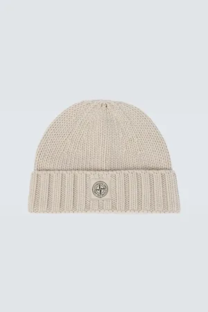 Stone Island Compass virgin wool beanie