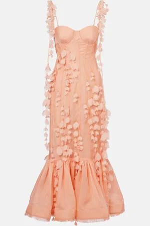 ZIMMERMANN Dawning linen and silk cocktail dress