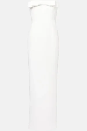 Ilkyaz Ozel Bridal bow-detail crÃªpe cocktail dress