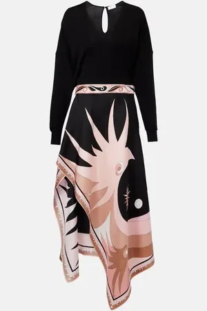 Puccini Stella knitted silk-blend midi dress