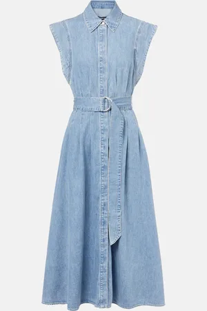 VERONICA BEARD Fuller denim midi dress