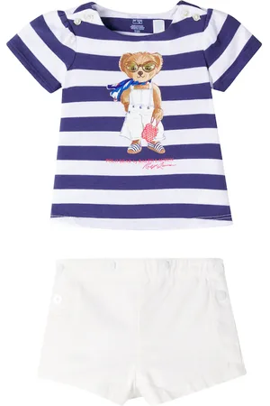 Ralph Lauren Baby Polo Bear cotton T-shirt and shorts set