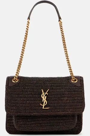 Saint Laurent Niki Medium raffia shoulder bag
