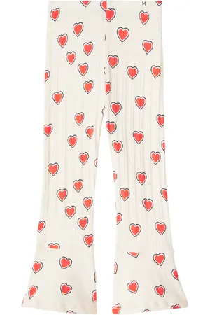 Mini Rodini Outlined Hearts cotton-blend flared pants