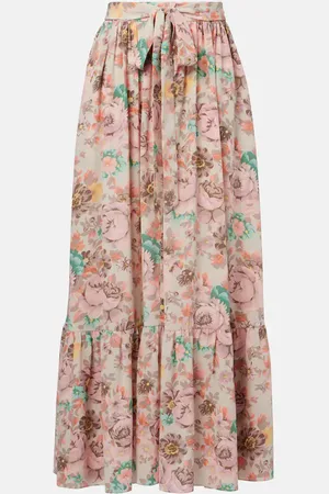 Chloé Gathered silk crÃªpe de chine maxi skirt
