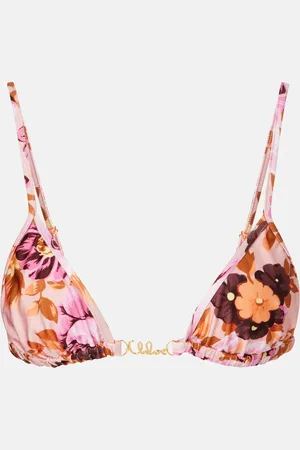 Chloé Logo floral bikini top