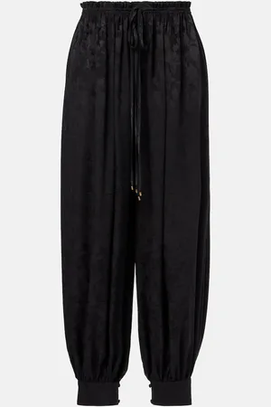 Chloé Silk jacquard wide-leg pants
