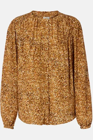 Sally printed silk-blend blouse