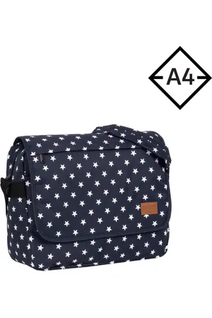 NEW REBELS ® Star26 - Medium Schoudertas A4 - Crossbodytas met flap - with stars - shadow blue with stars