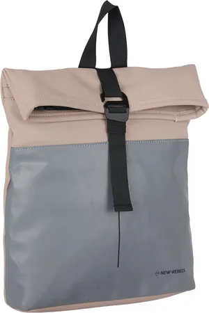 NEW REBELS Bowie Los Angeles Oudroze 9L Rugtas Rolltop Reflectie Waterafstotend