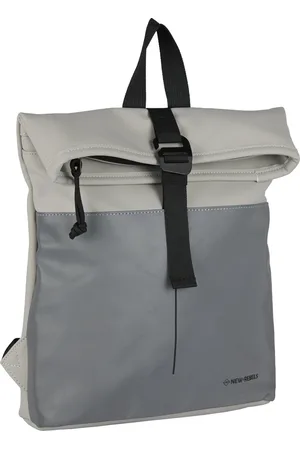 NEW REBELS Bowie Los Angeles Lichtgrijs 9L Rugtas Rolltop Reflectie Waterafstotend