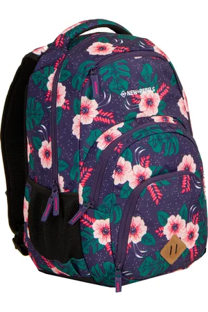 NEW REBELS ® BTS 3 schooltas met laptopvak flower print