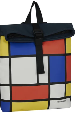 NEW REBELS Mart Art Los Angeles Mondriaan Mini 7L Rugzak Rolltop Waterafstotend