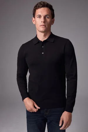 Next Gebreide polo met lange mouwenXL Reg