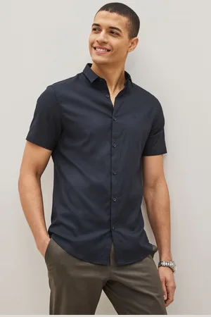 Armani Exchange Stretchoverhemd met korte mouwenL Reg