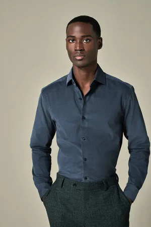 Next 100% Cotton Cord Shirt with Cutaway CollarXL