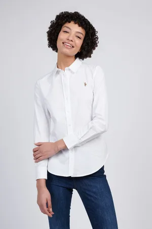 U.S. Polo Assn. U. S. Polo Assn Womens Stretch Classic Fit Oxford Shirtsmall