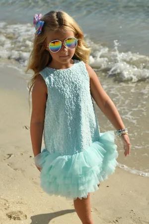Angels Face Green Charleston Sequin/Tulle Dress98104cm
