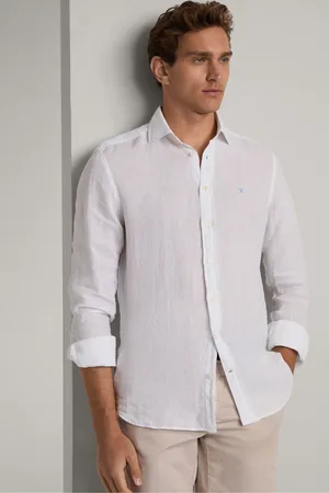 Hackett Tailored Fit Linen ShirtSmall