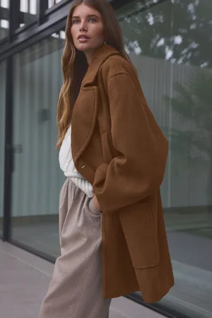 Next Premium Wool Blend Revere CoatS
